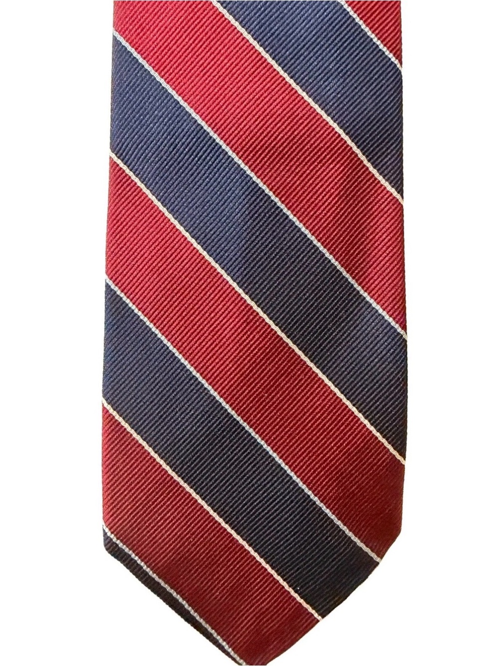 Robert Talbott Hand Sewn Silk Tie Newcastle Ltd. Made USA Burgundy Navy 3.25”